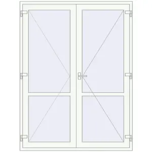 Drzwi aluminiowe 1700x2250 mm Dwuskrzydłowe ze słupkiem. Widok od środka Zamów teraz Jednoskrzydłowe i dwuskrzydłowe drzwi szklane 1700x2250 mm DOOR KMD T87