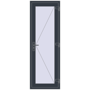 Buy Internal doors 700x2050 mm REHAU BASE 60 TERRACE (Т94) ANTHRACITE_GREY_STRUKTURAL two-sided