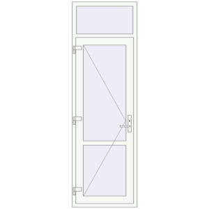Buy Internal doors 760x2400 mm REHAU BASE 60 TERRACE (Т94) RAL 9016 Traffic white two-sided