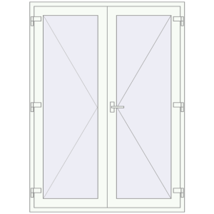 Aluminum doors 1500x2035 mm Double-leaf. View from inside Buy Interior doors 1500x2035 mm DOOR KMD T87