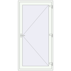 Buy Drzwi wewnętrzne 1050x2060 mm REHAU BASE 60 TERRACE (Т94) RAL 9016 Traffic white dwustronny