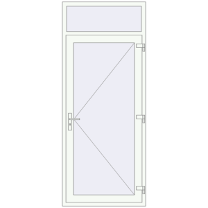 Buy Internal doors 970x2370 mm REHAU BASE 60 (Z74) RAL 9016 Traffic white two-sided