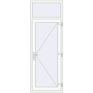 Buy Internal doors 830x2350 mm REHAU BASE 60 (Z74) RAL 9016 Traffic white two-sided