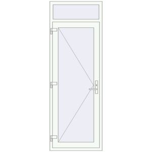 Buy Internal doors 810x2300 mm REHAU BASE 60 TERRACE (Т94) RAL 9016 Traffic white two-sided