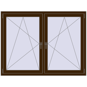 Zamów teraz Okna skrzydłowe 1620x1175 mm REHAU ENERGY-SAVING SYNEGO MD DARK_OAK dwustronny