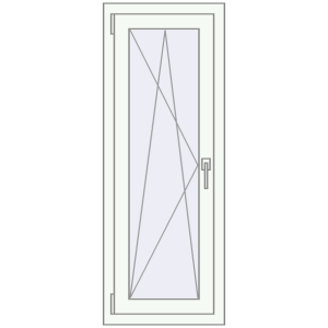 Buy Tilt-and-Turn 500x1300 mm REHAU OPTIMUM EURO-DESIGN 70 RAL 9016 Traffic white two-sided