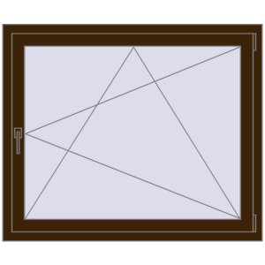 Buy Tilt-and-Turn 1200x1000 mm REHAU OPTIMUM EURO-DESIGN 70 DARK_OAK two-sided