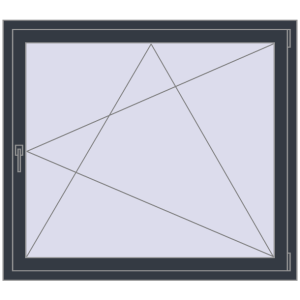 Buy Tilt-and-Turn 1300x1150 mm REHAU ENERGY-SAVING SYNEGO MD ANTHRACITE_GREY_STRUKTURAL two-sided