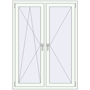 Buy Tilt-and-Turn 1100x1500 mm REHAU OPTIMUM EURO-DESIGN 70 RAL 9016 Traffic white two-sided