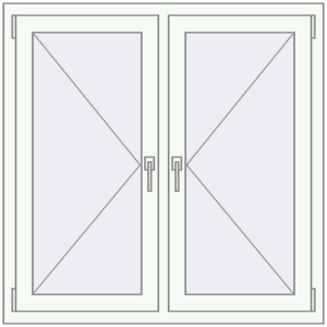Buy Tilt-and-Turn 1100x1100 mm KORSA BRILLANT DESIGN