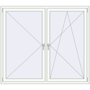 Buy Tilt-and-Turn 1740x1530 mm REHAU OPTIMUM EURO-DESIGN 70 RAL 9016 Traffic white two-sided