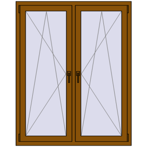 Buy Tilt-and-Turn 1200x1500 mm REHAU OPTIMUM EURO-DESIGN 70 GOLDEN OAK two-sided