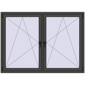 Zamów teraz Okna skrzydłowe 1770x1280 mm REHAU ENERGY-SAVING SYNEGO MD BASALT_GREY dwustronny