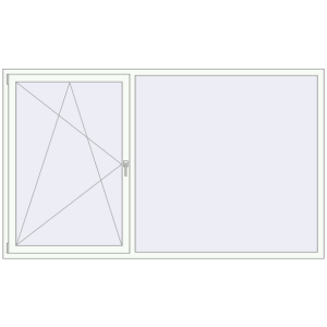 Buy Tilt-and-Turn 2490x1470 mm REHAU ENERGY-SAVING SYNEGO MD BLACK_STRUCTURAL external