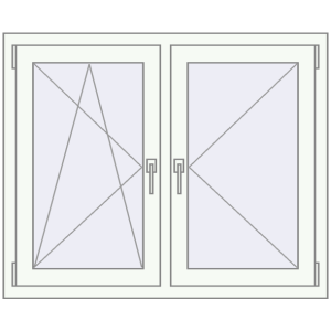 Buy Tilt-and-Turn 1100x900 mm REHAU OPTIMUM EURO-DESIGN 70 RAL 9016 Traffic white two-sided