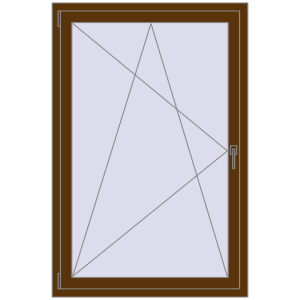 Zamów teraz Okna skrzydłowe 950x1500 mm CLASICTHERM 70 WALNUT dwustronny