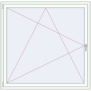 Plastic window 1500x1500 mm Single-leaf. View from inside Buy Tilt-and-Turn 1500x1500 mm KORSA ENERGY-SAVING (REHAU SYNEGO MD)