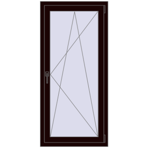 Buy Tilt-and-Turn 700x1500 mm REHAU OPTIMUM EURO-DESIGN 70 CHOCOLATE_BROWN two-sided
