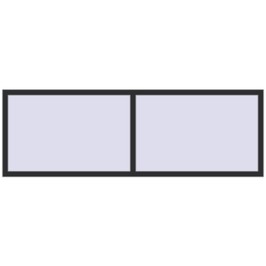 Buy Tilt-and-Turn 2400x800 mm REHAU OPTIMUM EURO-DESIGN 70 ANTHRACITE_GREY_GLATT two-sided