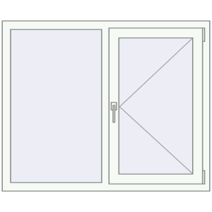 Buy Tilt-and-Turn 1220x1000 mm REHAU OPTIMUM EURO-DESIGN 70 RAL 9016 Traffic white two-sided
