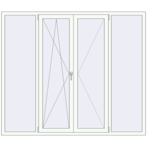 Buy Tilt-and-Turn 2100x1800 mm REHAU ENERGY-SAVING SYNEGO MD RAL 9016 Traffic white two-sided
