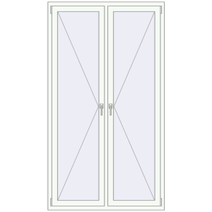 Buy Tilt-and-Turn 1210x2160 mm REHAU OPTIMUM EURO-DESIGN 70 ANTHRACITE_GREY_STRUKTURAL external