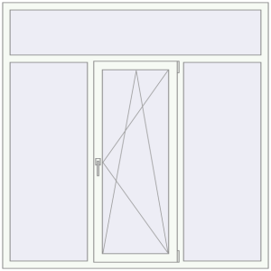 Buy Tilt-and-Turn 1800x1800 mm REHAU ENERGY-SAVING SYNEGO MD RAL 9016 Traffic white two-sided