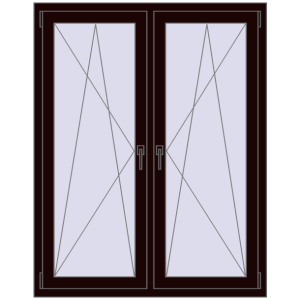 Zamów teraz Okna skrzydłowe 1185x1460 mm REHAU ENERGY-SAVING SYNEGO MD CHOCOLATE_BROWN dwustronny