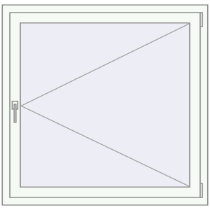 Buy Tilt-and-Turn 1140x1110 mm REHAU OPTIMUM EURO-DESIGN 70 RAL 9016 Traffic white two-sided