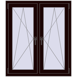 Zamów teraz Okna skrzydłowe 1020x1160 mm REHAU ENERGY-SAVING SYNEGO MD CHOCOLATE_BROWN dwustronny