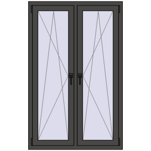 Zamów teraz Okna skrzydłowe 1035x1600 mm REHAU ENERGY-SAVING SYNEGO MD BASALT_GREY dwustronny