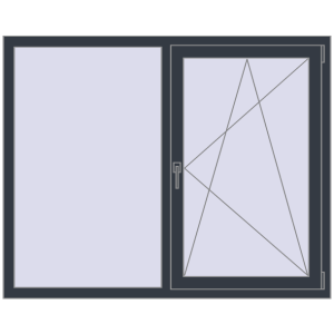 Zamów teraz Okna skrzydłowe 1450x1200 mm CLASICTHERM 70 ANTHRACITE_GREY_STRUKTURAL dwustronny