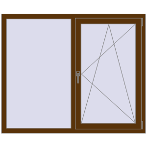 Zamów teraz Okna skrzydłowe 1450x1200 mm CLASICTHERM 70 WALNUT dwustronny