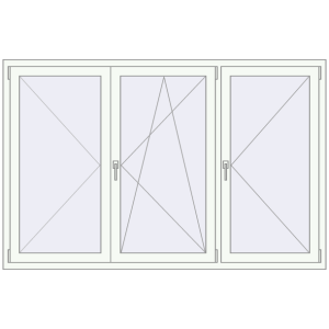 Buy Tilt-and-Turn 1990x1290 mm KORSA ENERGY-SAVING REHAU SYNEGO MD