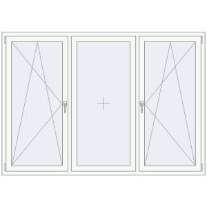 Buy Tilt-and-Turn 2100x1500 mm REHAU OPTIMUM EURO-DESIGN 70 ANTHRACITE_GREY_STRUKTURAL external