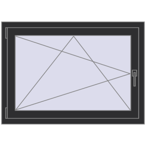 Buy Tilt-and-Turn 1050x750 mm REHAU OPTIMUM EURO-DESIGN 70 ANTHRACITE_GREY_GLATT two-sided
