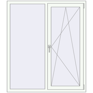 Buy Tilt-and-Turn 1300x1500 mm REHAU OPTIMUM EURO-DESIGN 70 WALNUT external