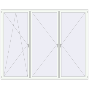 Buy Tilt-and-Turn 3000x2400 mm REHAU ENERGY-SAVING SYNEGO MD RAL 9016 Traffic white two-sided