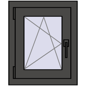 Zamów teraz Okna skrzydłowe 500x560 mm EPSILON OPTIMA BASALT_GREY dwustronny