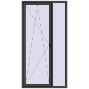Buy Tilt-and-Turn 1200x2300 mm REHAU ENERGY-SAVING SYNEGO MD BASALT_GREY two-sided