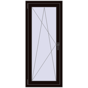 Buy Tilt-and-Turn 600x1400 mm REHAU ENERGY-SAVING SYNEGO MD BLACK_BROWN two-sided