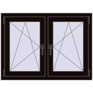 Zamów teraz Okna skrzydłowe 1065x755 mm REHAU ENERGY-SAVING SYNEGO MD BLACK_BROWN dwustronny