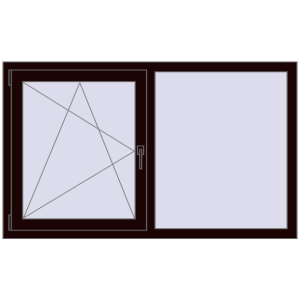 Zamów teraz Okna skrzydłowe 1500x900 mm REHAU OPTIMUM EURO-DESIGN 70 CHOCOLATE_BROWN dwustronny