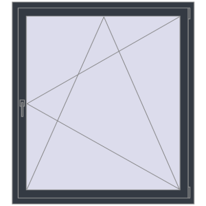 Buy Tilt-and-Turn 1290x1430 mm REHAU ENERGY-SAVING SYNEGO MD ANTHRACITE_GREY_STRUKTURAL two-sided