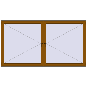 Buy Tilt-and-Turn 2600x1400 mm REHAU OPTIMUM EURO-DESIGN 70 GOLDEN OAK two-sided