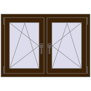 Zamów teraz Okna skrzydłowe 1065x725 mm REHAU ENERGY-SAVING SYNEGO MD DARK_OAK dwustronny