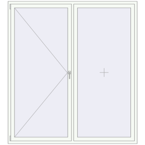 Buy Tilt-and-Turn 2000x2200 mm REHAU ENERGY-SAVING SYNEGO MD RAL 9016 Traffic white two-sided