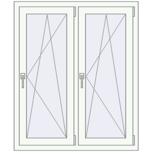 Buy Tilt-and-Turn 1000x1200 mm REHAU OPTIMUM EURO-DESIGN 70 RAL 9016 Traffic white two-sided