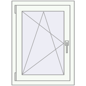Buy Tilt-and-Turn 550x800 mm REHAU OPTIMUM EURO-DESIGN 70 RAL 9016 Traffic white two-sided