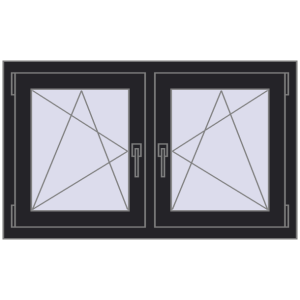 Zamów teraz Okna skrzydłowe 1065x635 mm REHAU ENERGY-SAVING SYNEGO MD BLACK_ULTI-MATT dwustronny